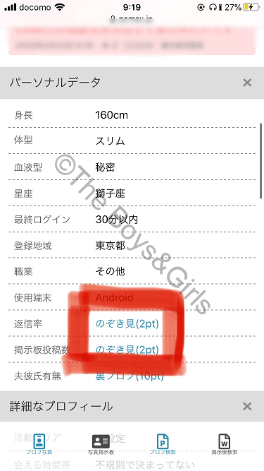 PCMAX(PCマックス)でのぞき見プロフィールを開く前